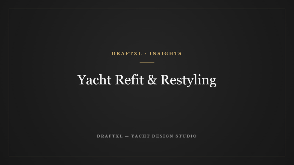 Yacht Refit and Restyling — DRAFTXL