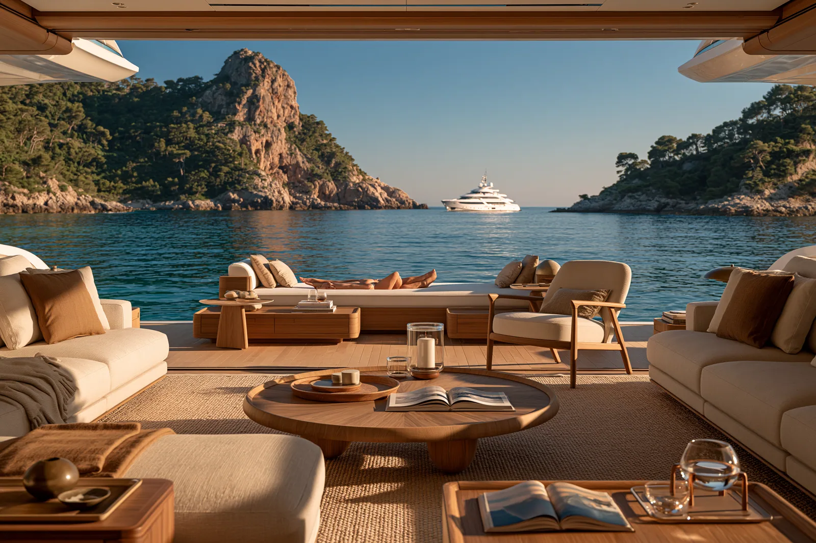 Bespoke superyacht exterior and interior concept for Caribbean by DRAFTXL yacht design studio 9