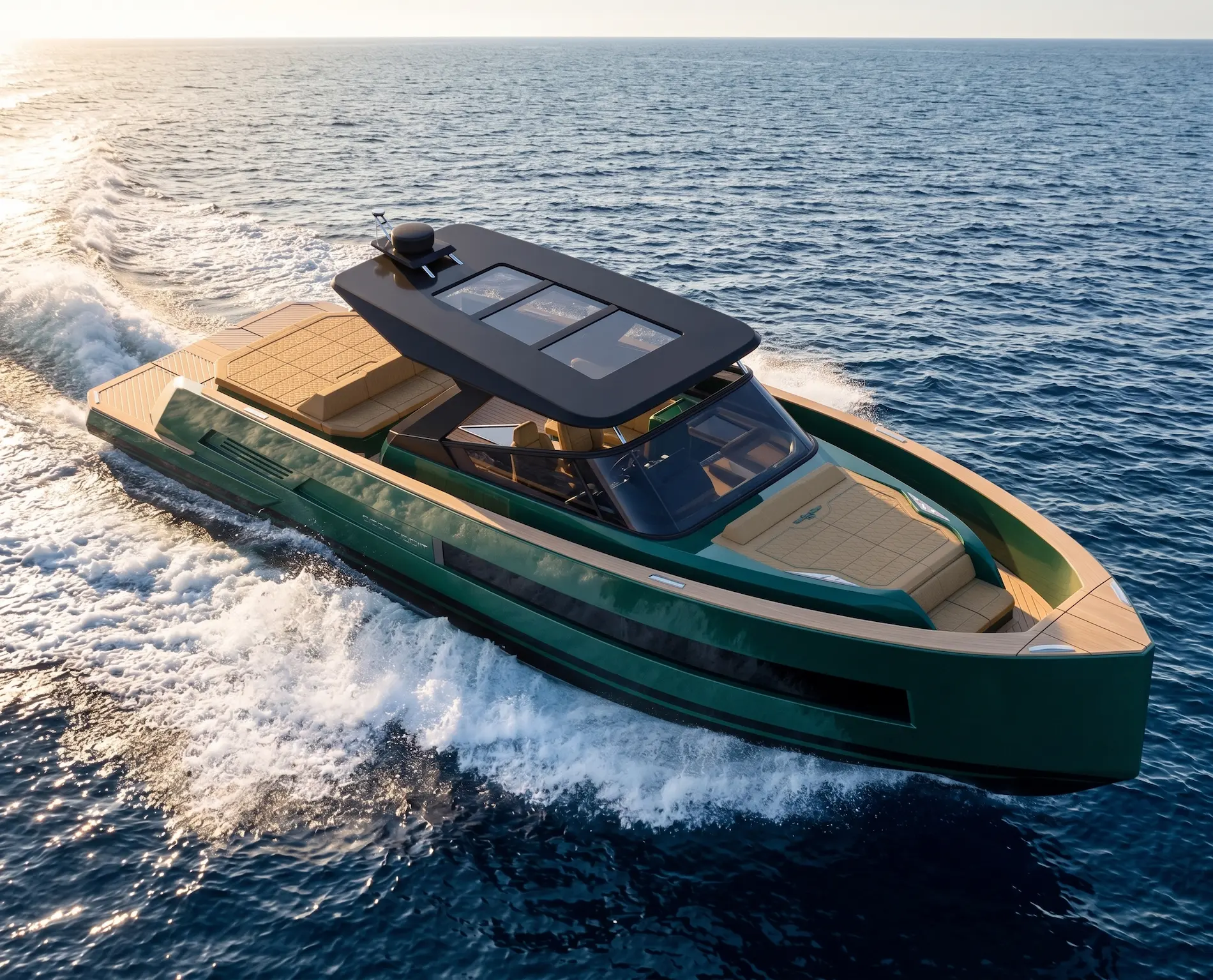 MOON MB motor yacht - profile view, design by DRAFTXL