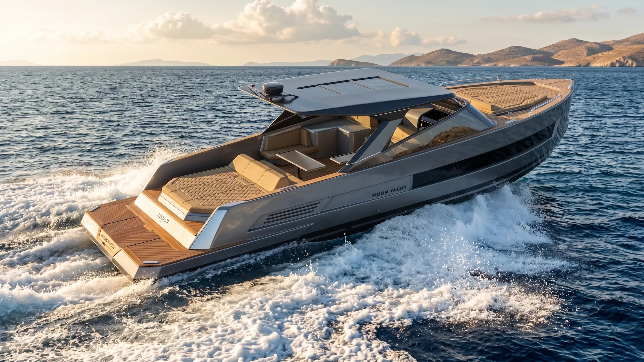 MOON MB motor yacht - deck detail, design by DRAFTXL
